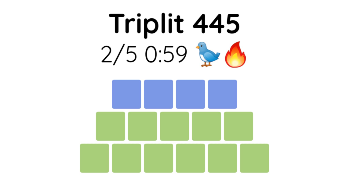 Yet another new word game - let me introduce you to Triplit!