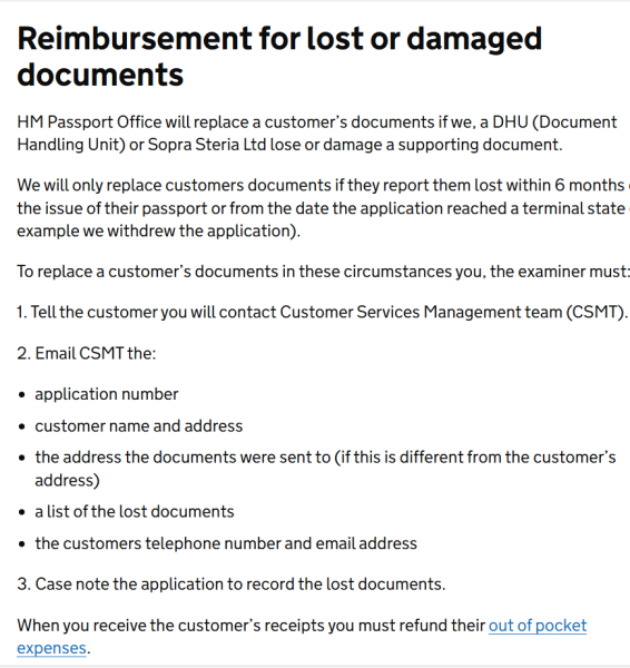 Passport office lost birth certificate