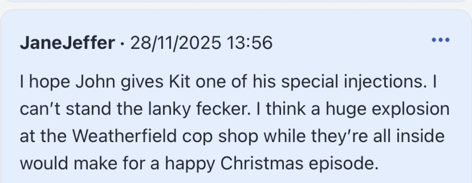 Emmerdale [ITV1 pace] ** NO SPOILERS ** Emmerdale - Corriedale large scale tragic tale