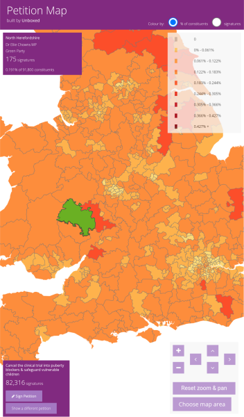 Government Petition against the Streeting Trial of Puberty Blockers on children.