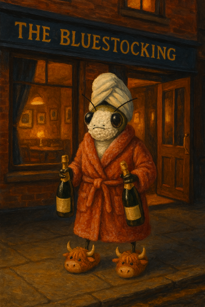 The Bluestocking, where the cheese is plentiful and the Champagne is on Boiledbeetle