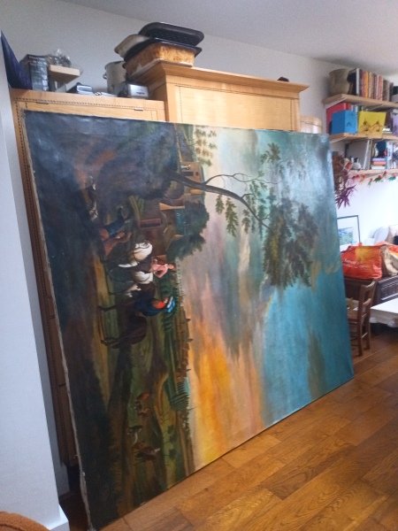 Help!  I have a giant painting trapped in my house!