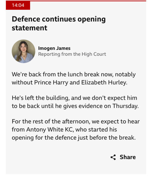 Duke of Sussex court case: key witness statement false