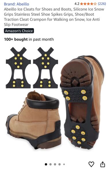 Walking boots for ice