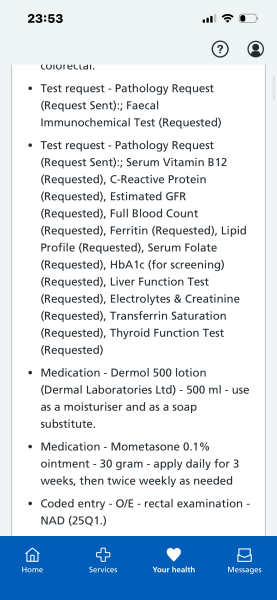 Full blood count results