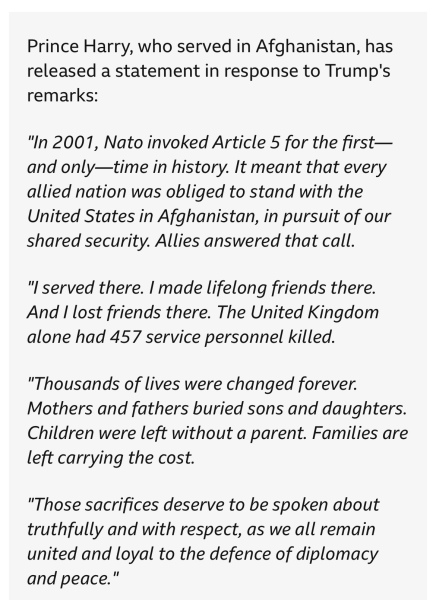 Given that Trump has just insulted our war heroes and is trying to buy Greenland when it’s not for sale, do you think that the Government should instruct King Charles to cancel his visit to the USA?