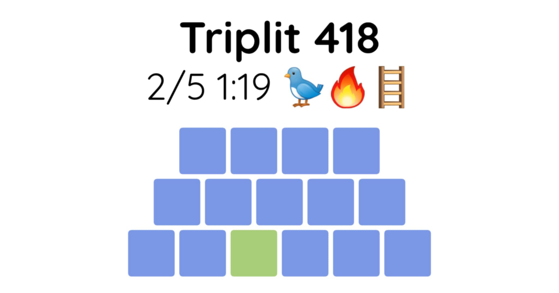 Yet another new word game - let me introduce you to Triplit!