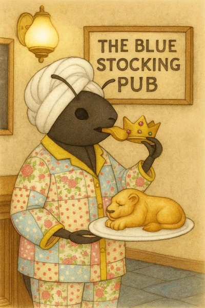 The Bluestocking - your local women's pub, warm, friendly, and not at all unusual in any way.