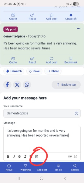 Post saving draft and reposting