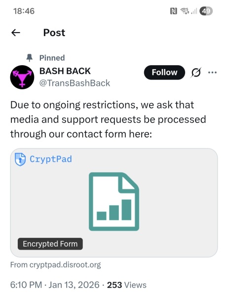Mail carry out investigation into Trans terror group Bash Back