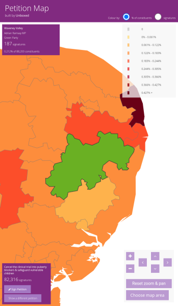 Government Petition against the Streeting Trial of Puberty Blockers on children.