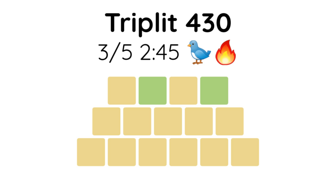 Yet another new word game - let me introduce you to Triplit!