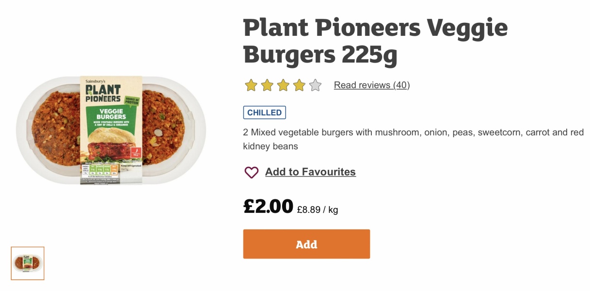 Bean burger recommendation