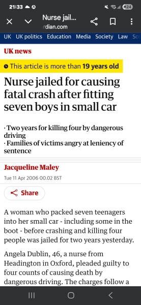 Decision taken from me about dangerous driving