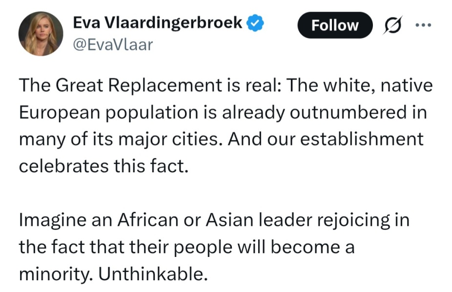 Eva Vlaadingerbroek has been banned from travelling to the UK