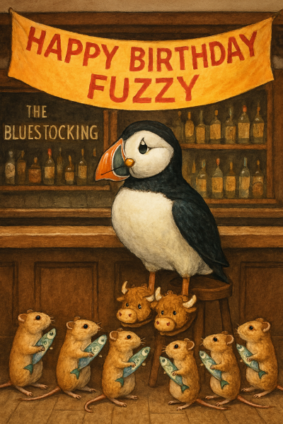 The Bluestocking - your local women's pub, warm, friendly, and not at all unusual in any way.