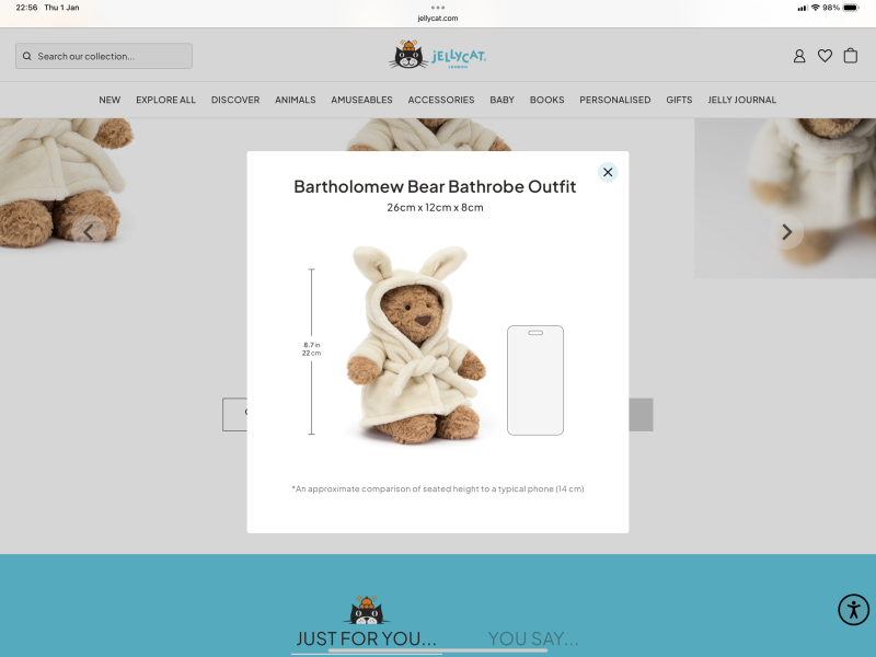 Anyone got the jellycat  Bartholomew bathrobe bear?
