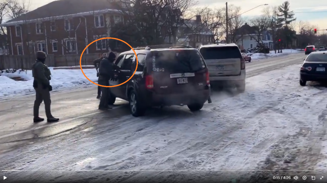 ICE agent shoots woman in the face.