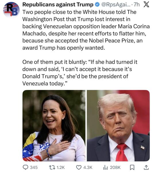 War (crimes) and Peace (prizes) - Trump Thread #151