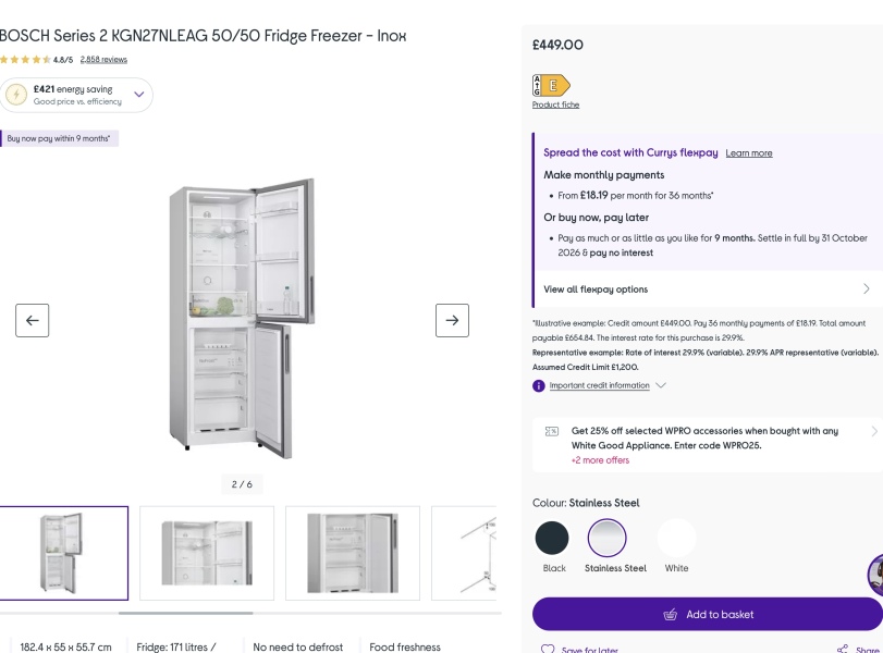 Has anyone got a Bosch Series 2 fridge / freezer