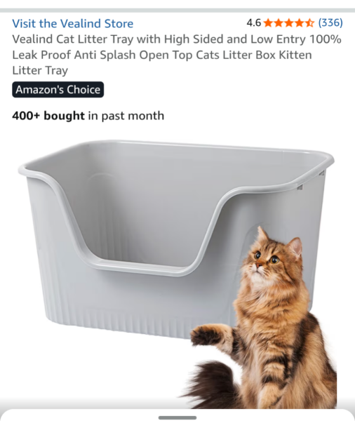 high sided litter trays