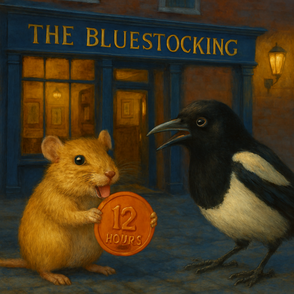 The Bluestocking - your local women's pub, warm, friendly, and not at all unusual in any way.