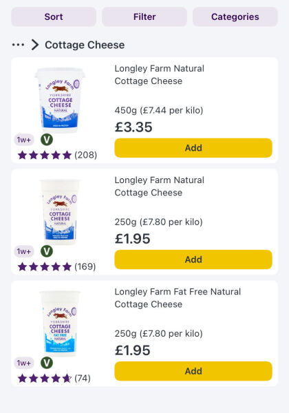 What other cottage cheese is most like Longley Farm?