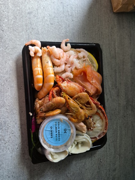 Lighthearted. Dd would like "an array of seafood"