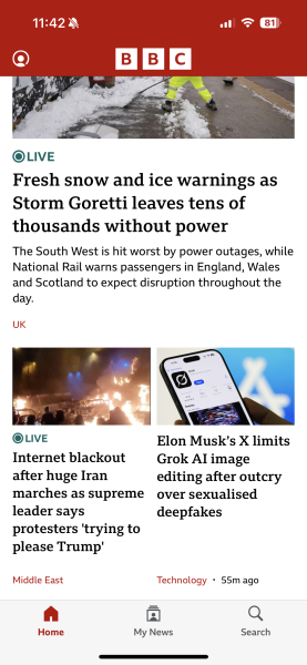 To be shocked that the BBC is silent on Iran?