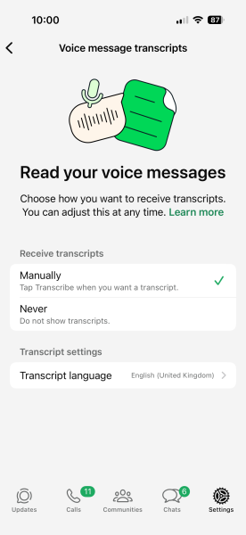 Friend keeps sending long voice notes instead of messages