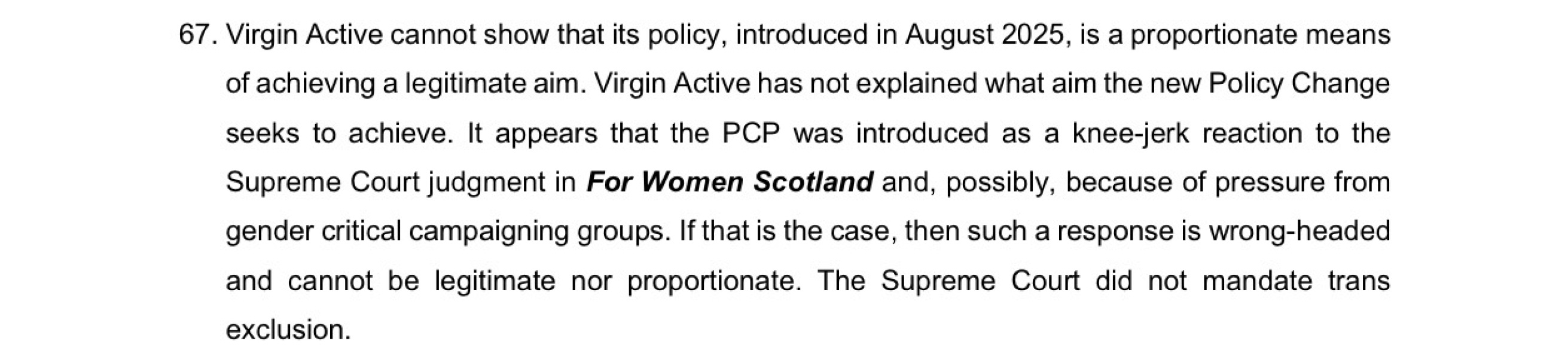 GLP are suing Virgin Active
