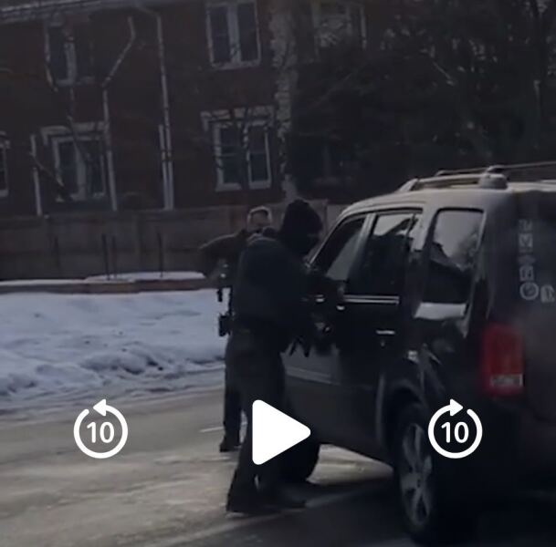 ICE agent shoots woman in the face.
