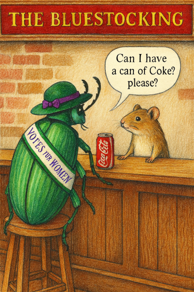 The Bluestocking Women’s Pub: definitely full of ludicrous halfwits who refuse to get a grip (with unionised gerbils)