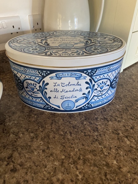 He threw my beautiful cake tin away!!