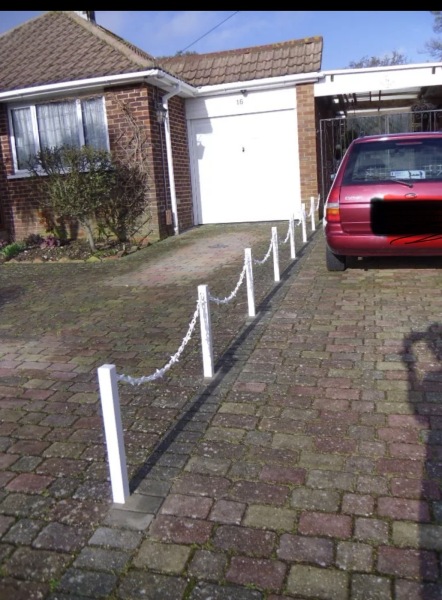How do we stop our neighbours from driving across our drive?
