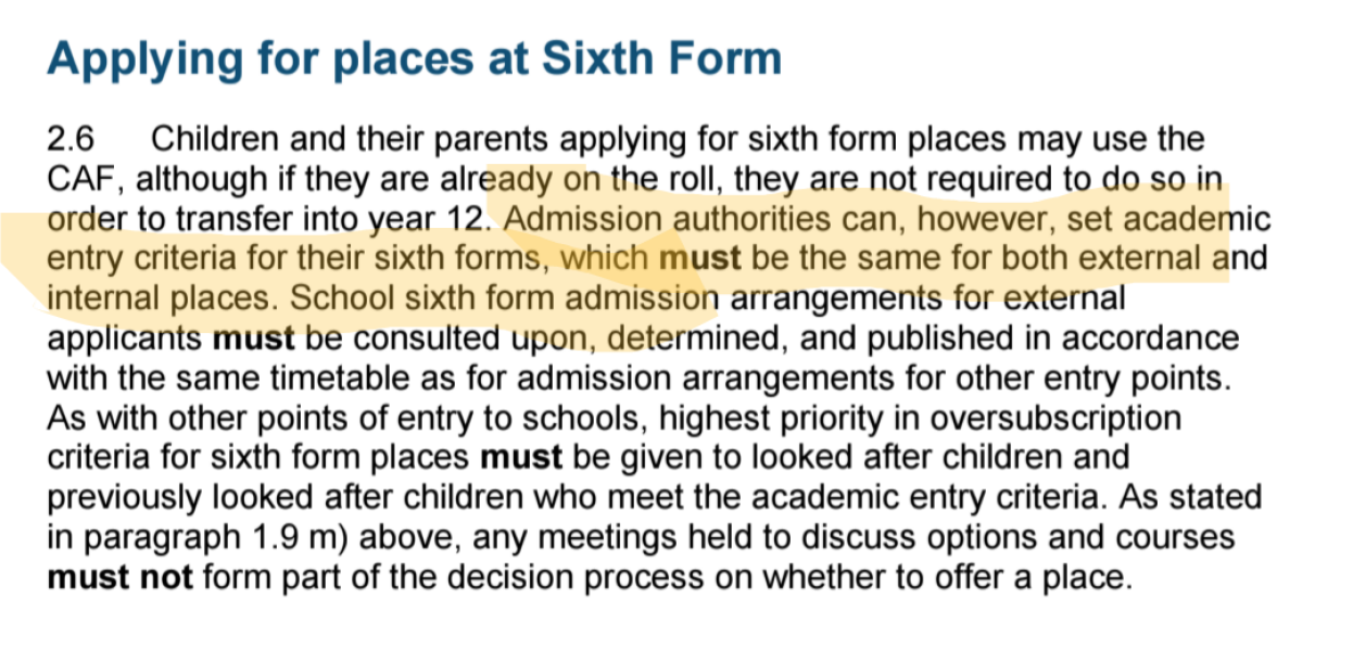 Twyford C of E School- Sixth Form pre tests in January 2026