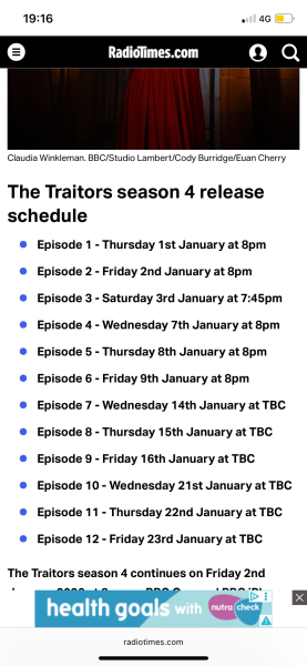 Traitors 2026 - New Years Day