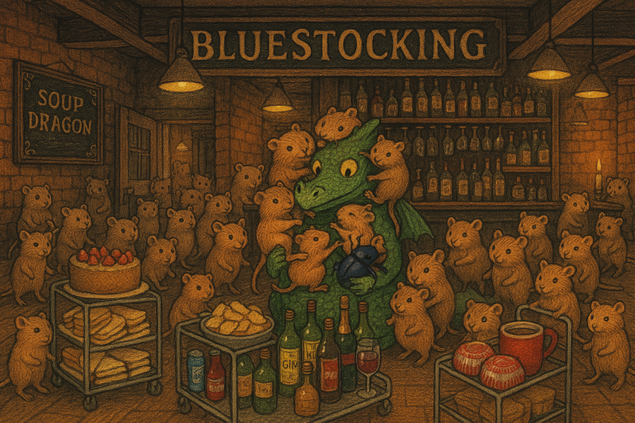 The Bluestocking - your local women's pub, warm, friendly, and not at all unusual in any way.