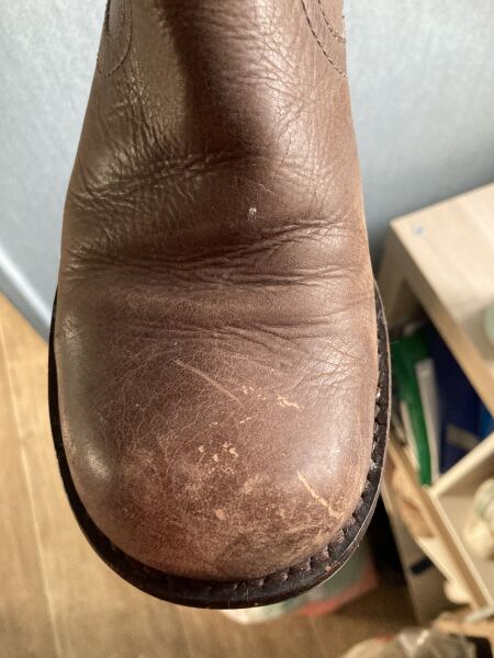 How can I sort out my scuffed boots?