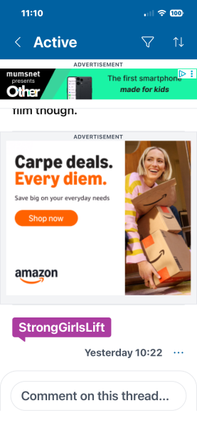 Keep getting sent to Amazon site from just scrolling