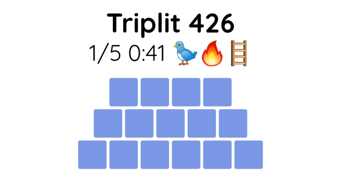 Yet another new word game - let me introduce you to Triplit!