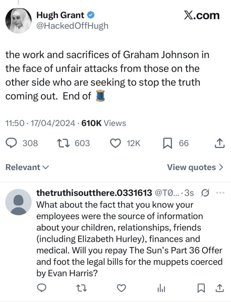 Duke of Sussex & Others v ANL: thread 2