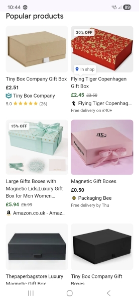 Had anyone seen this type of gift box in a physical shop anywhere?