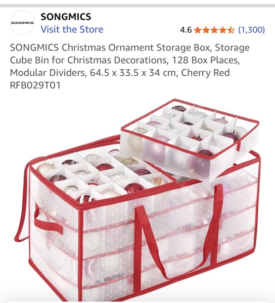 Christmas decoration storage