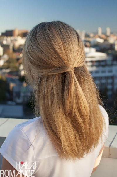 Hair clips or similar for a half pony