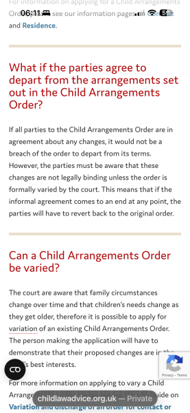 Indirect contact order