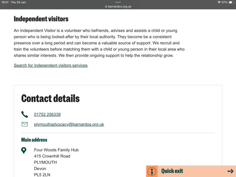 Has anyone been an independent visitor?