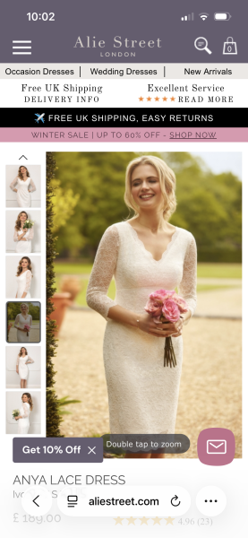Registry office wedding dress