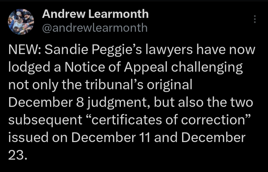 Sandie Peggie vs NHS Fife Health Board and Dr Beth Upton, following Employment Tribunal judgment - thread #61