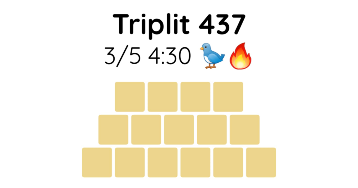 Yet another new word game - let me introduce you to Triplit!